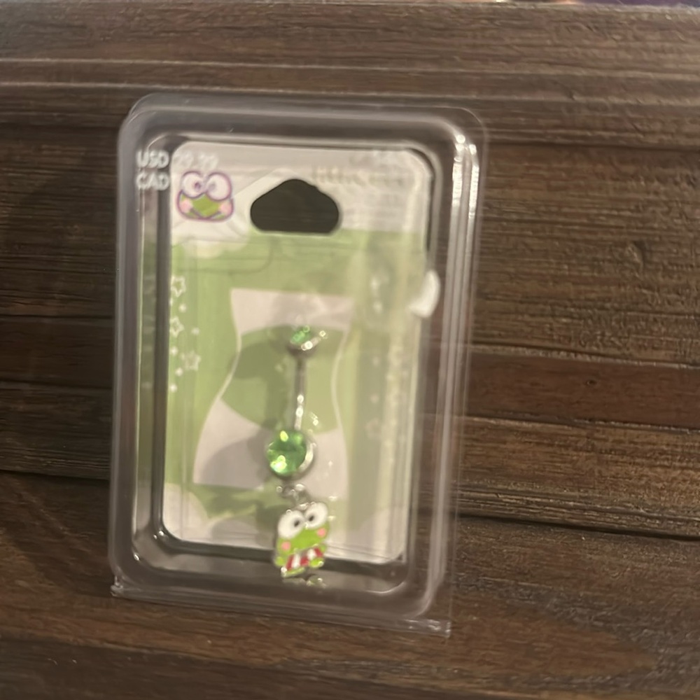 Keroppi belly ring 14G 1.66mm - body jewelry naval piercing cute hello Kitty